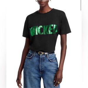 Aqua X Wicked Logo Black & Green Short Sleeve Shirt Size Large